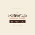 Postpartum Survival Bundle — Fourth Trimester Planner & Recovery Toolkit