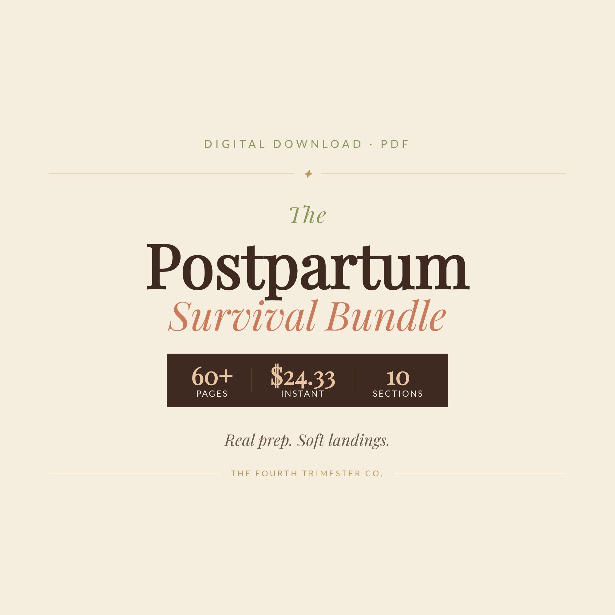 Postpartum Survival Bundle — Fourth Trimester Planner & Recovery Toolkit