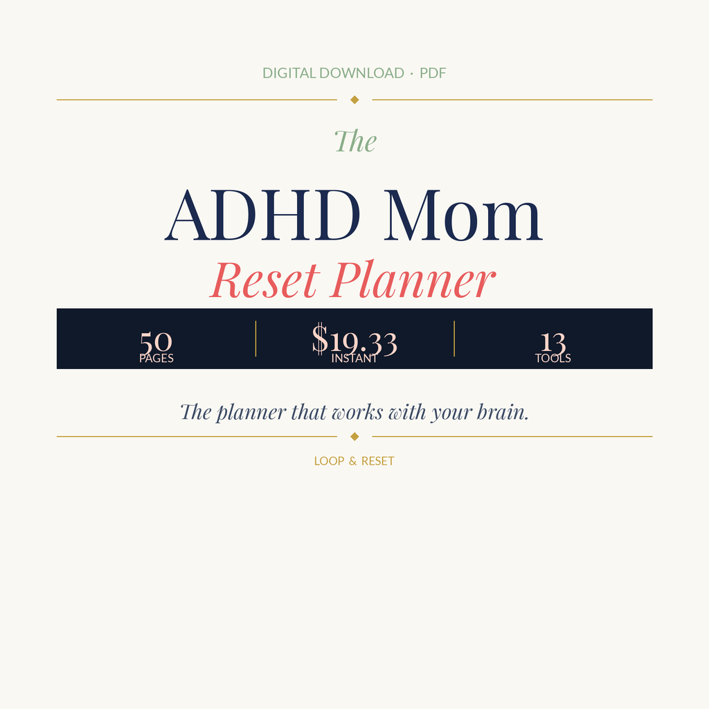 ADHD Mom Reset Planner — Daily Planner for Neurodivergent Moms