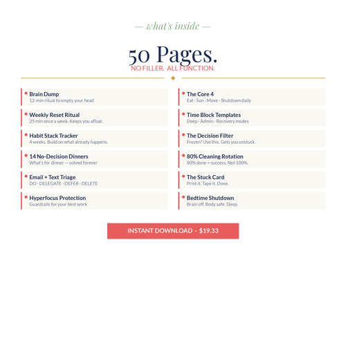 ADHD Mom Reset Planner — Daily Planner for Neurodivergent Moms