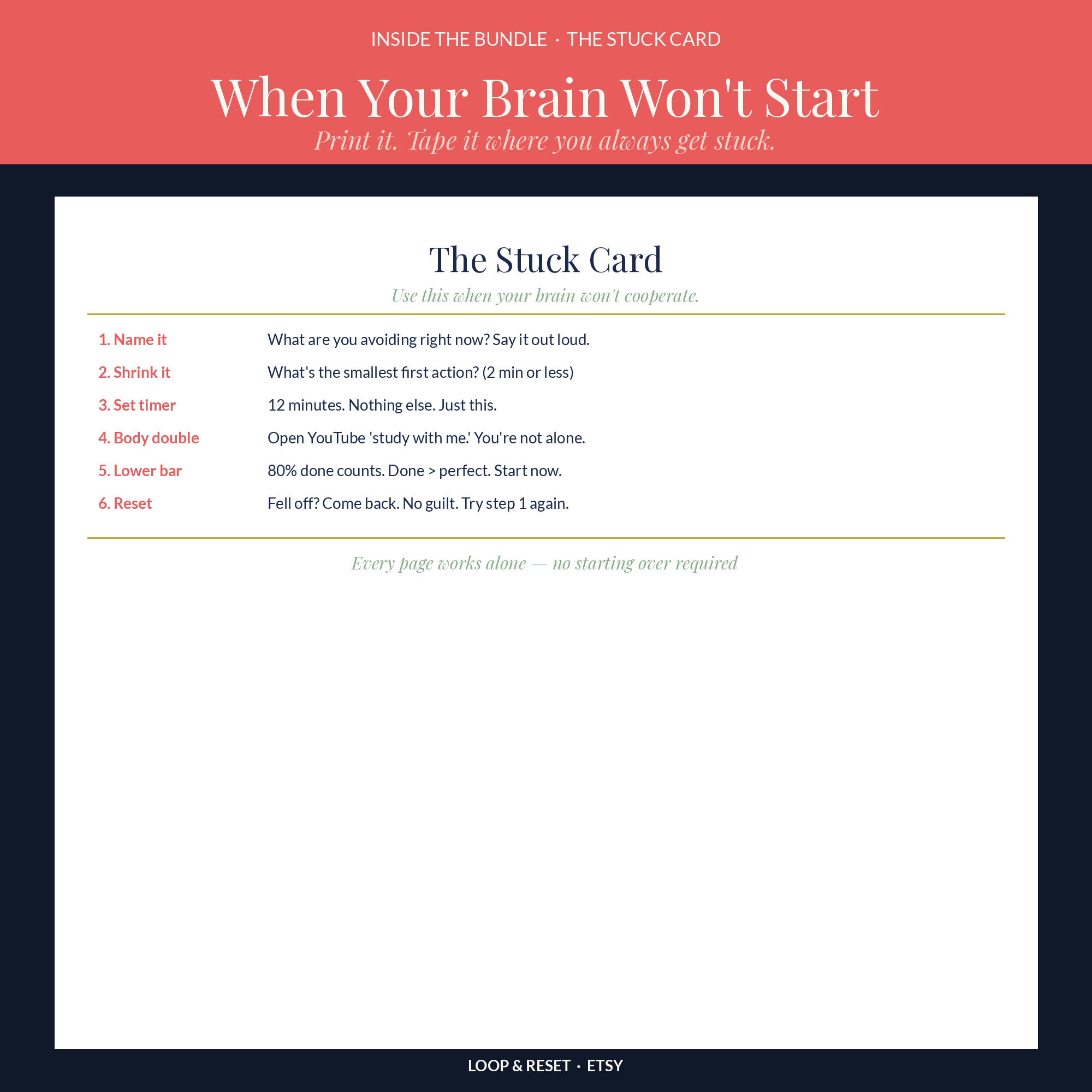 ADHD Mom Reset Planner — Daily Planner for Neurodivergent Moms